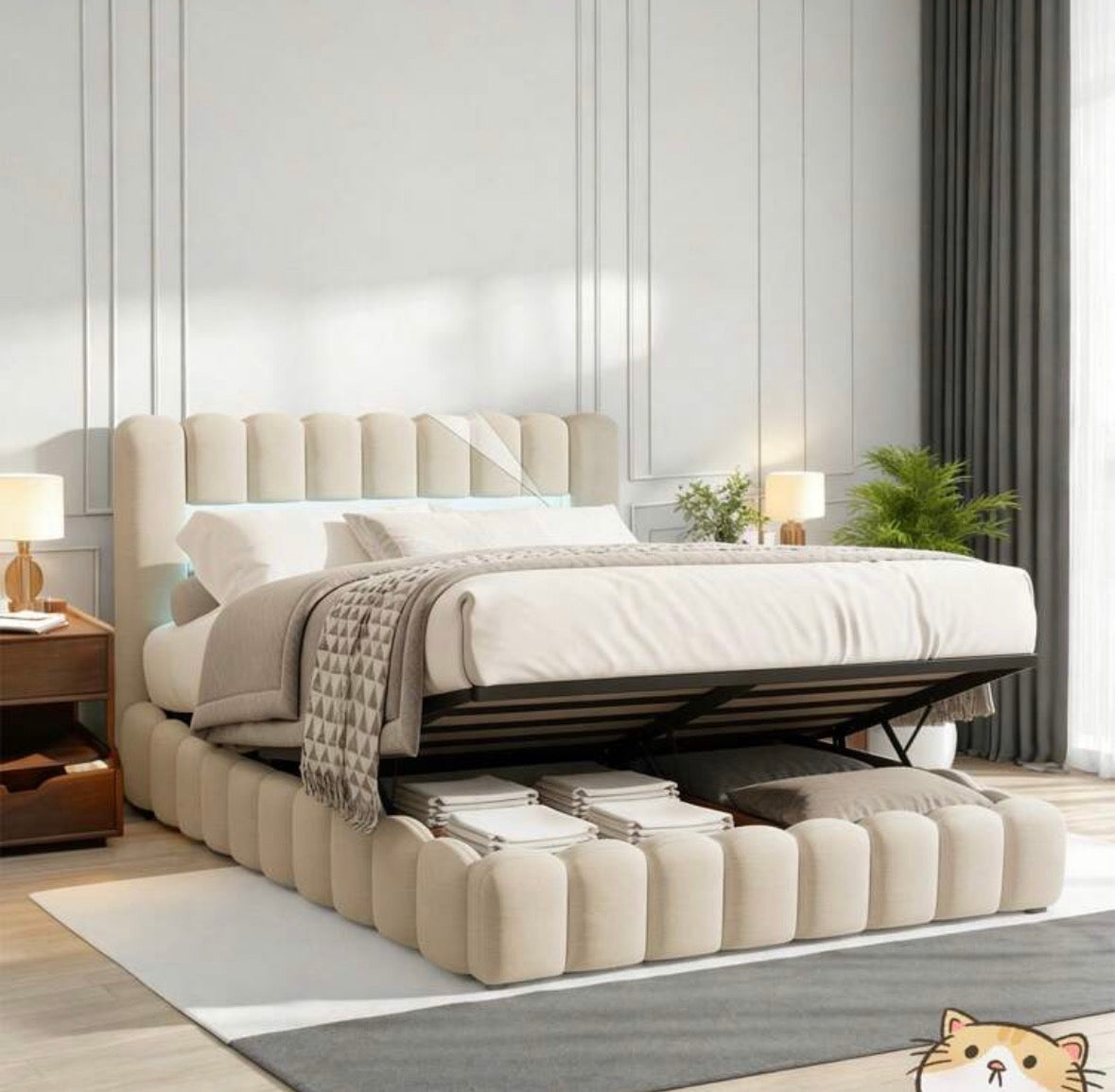 Lit coffre cloud lumineux