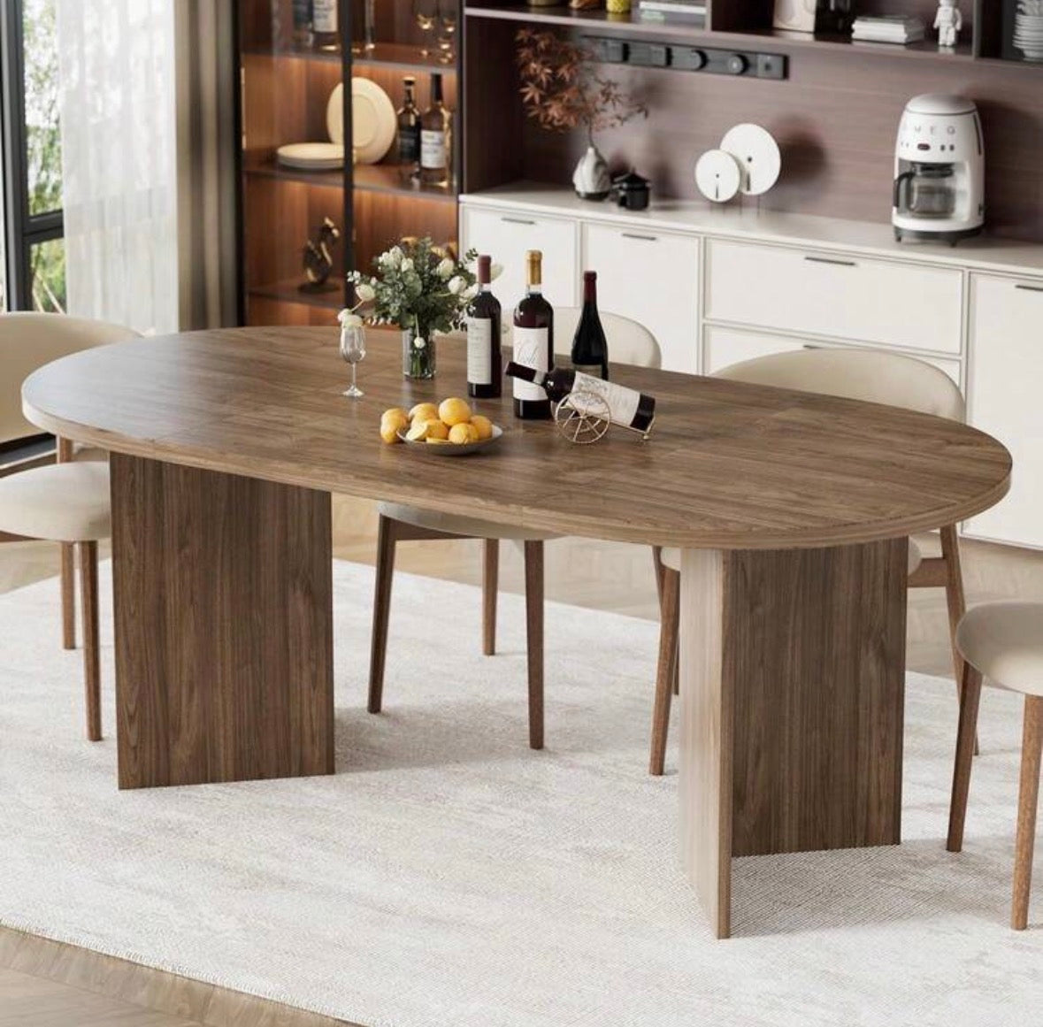 Luxurious and spacious dining table