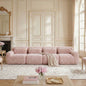 Canapé bouclettes rose 3 ou 4 places