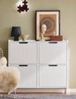 Sophisticated shoe cabinet with 4 flaps