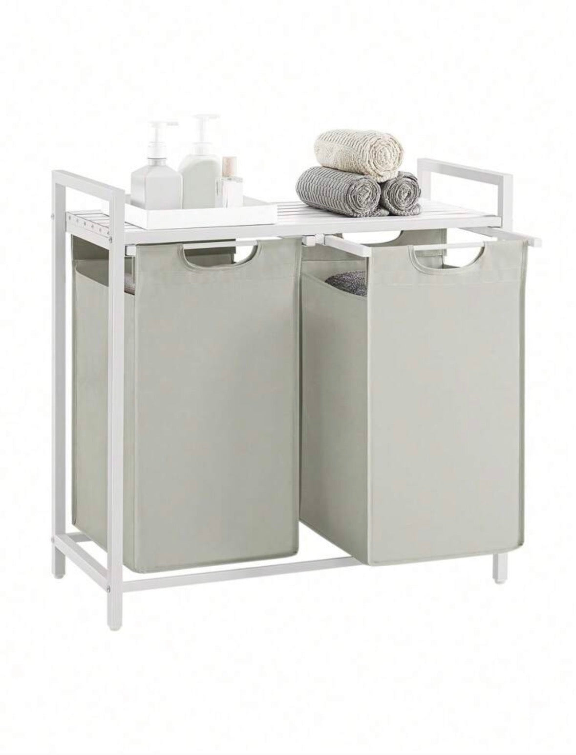 Laundry Hamper (2-Compartment Storage) 92 L