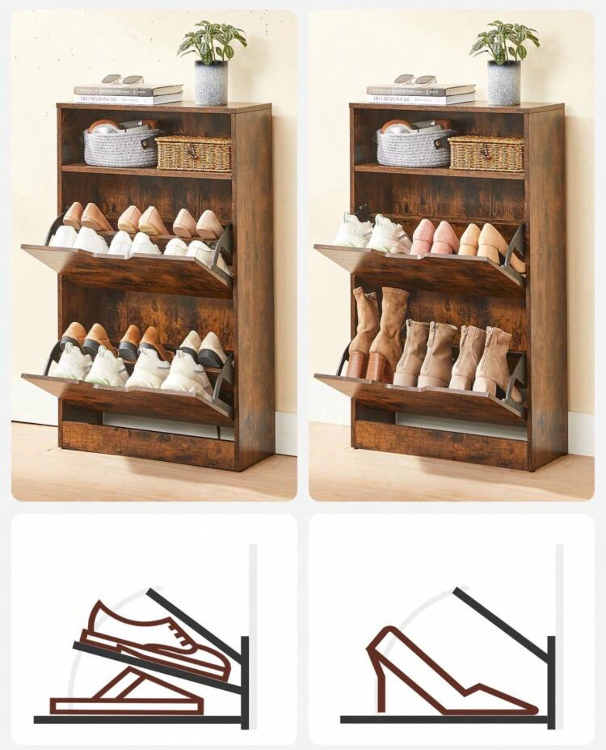 2-door shoe cabinet