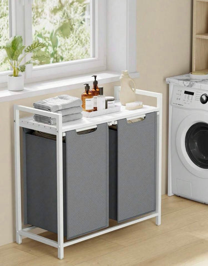 Laundry Hamper (2-Compartment Storage) 92 L