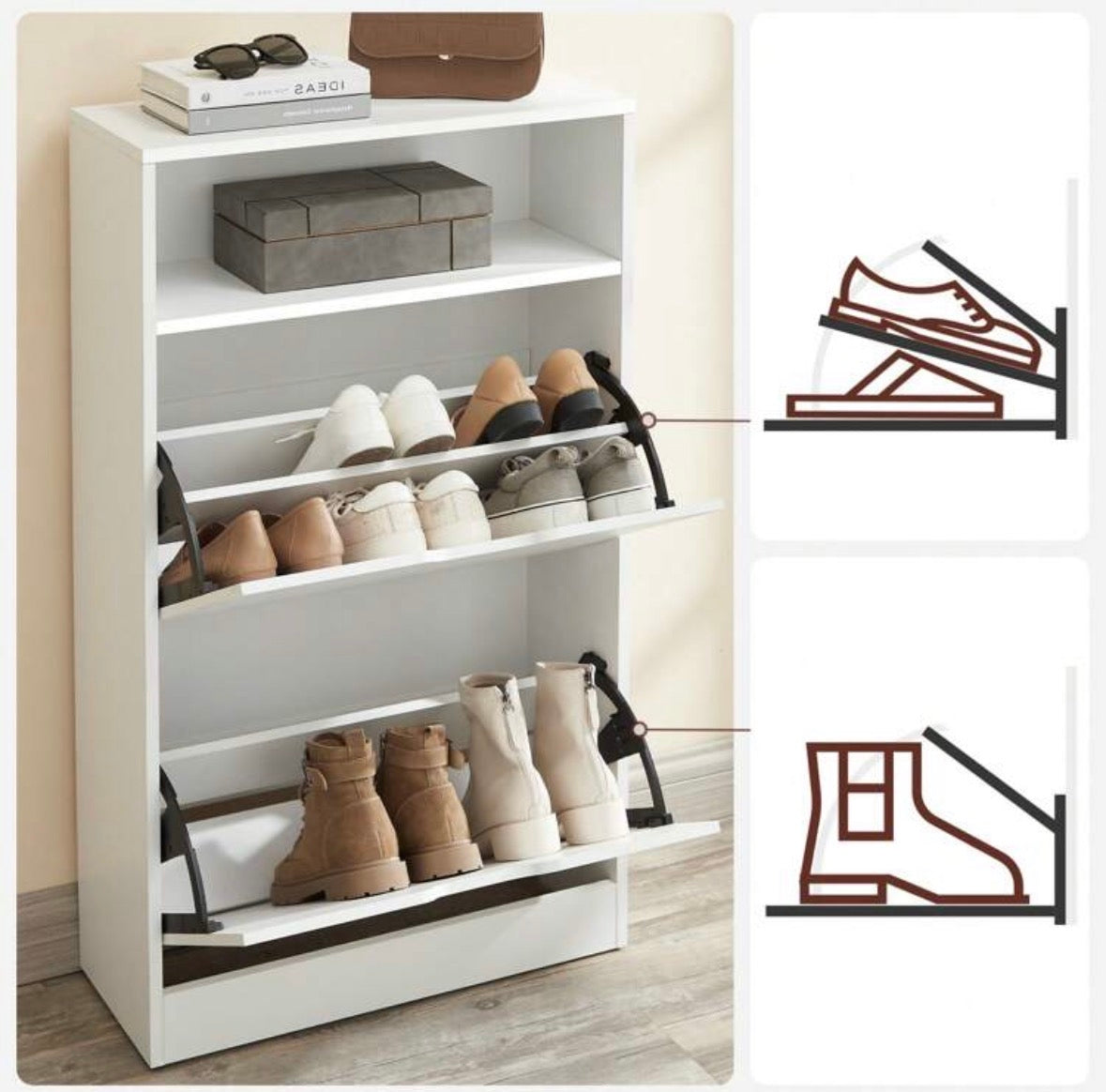 2-door shoe cabinet