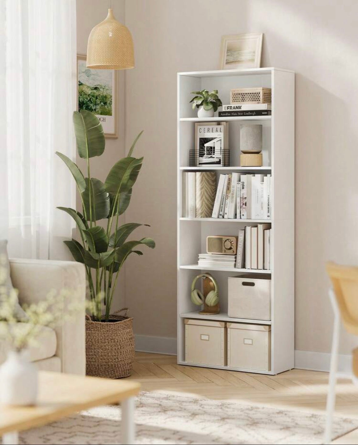 6-tier bookshelf