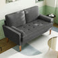 Two-seater sofa with soft fabric