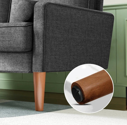 Two-seater sofa with soft fabric