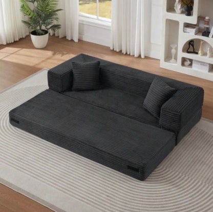 Modern decomposable corduroy sofa