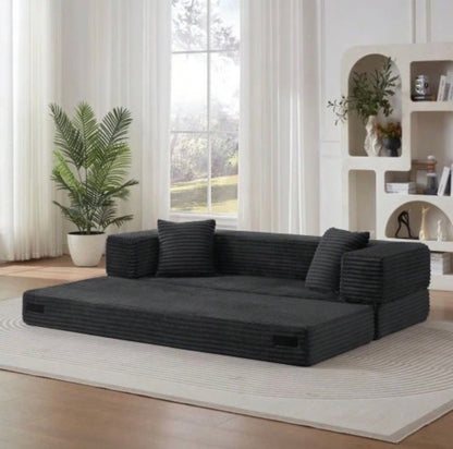 Modern decomposable corduroy sofa