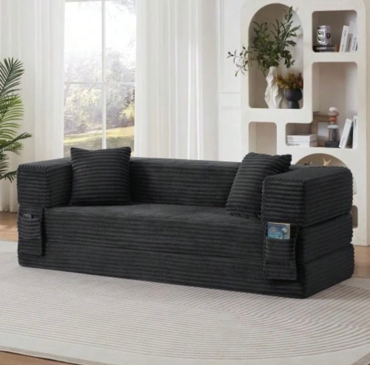 Modern decomposable corduroy sofa