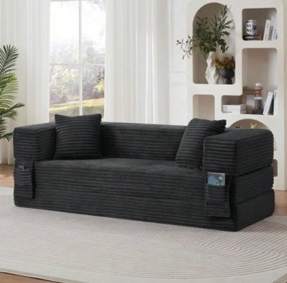 Modern decomposable corduroy sofa
