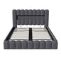 Upholstered velvet ottoman bed (double)