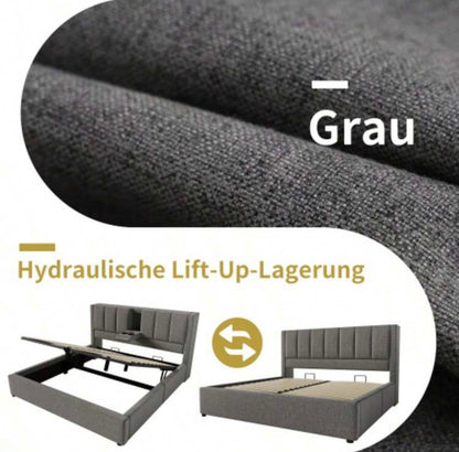 German storage bed (integrated drink holders, USB ports)
