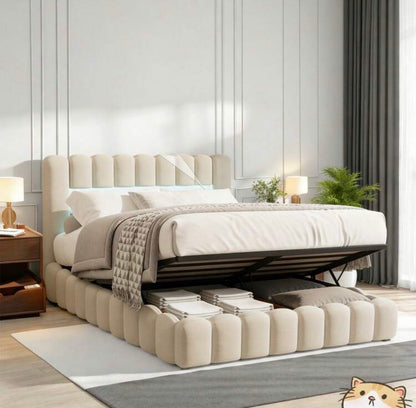 Cloud luminous storage bed
