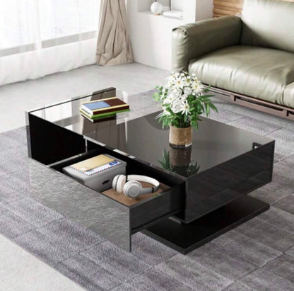 Glass-top coffee table, for a luxurious corner