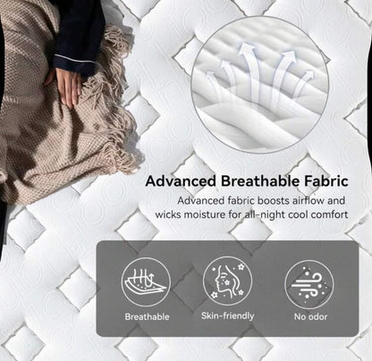 Matelas premium 140x190, épaisseur 28 cm