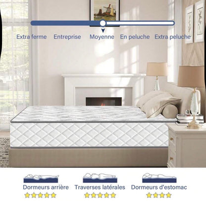 Matelas double 140x190 en mousse à mémoire de forme