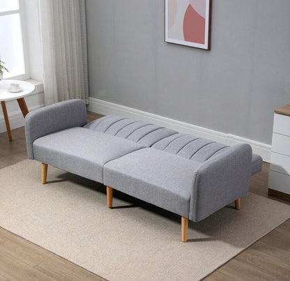 Sofa bed, two-seater Scandinavian design, three-position adjustable backrest