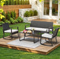 Ensemble de jardin en rotin 4 pièces