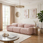 Canapé bouclettes rose 3 ou 4 places